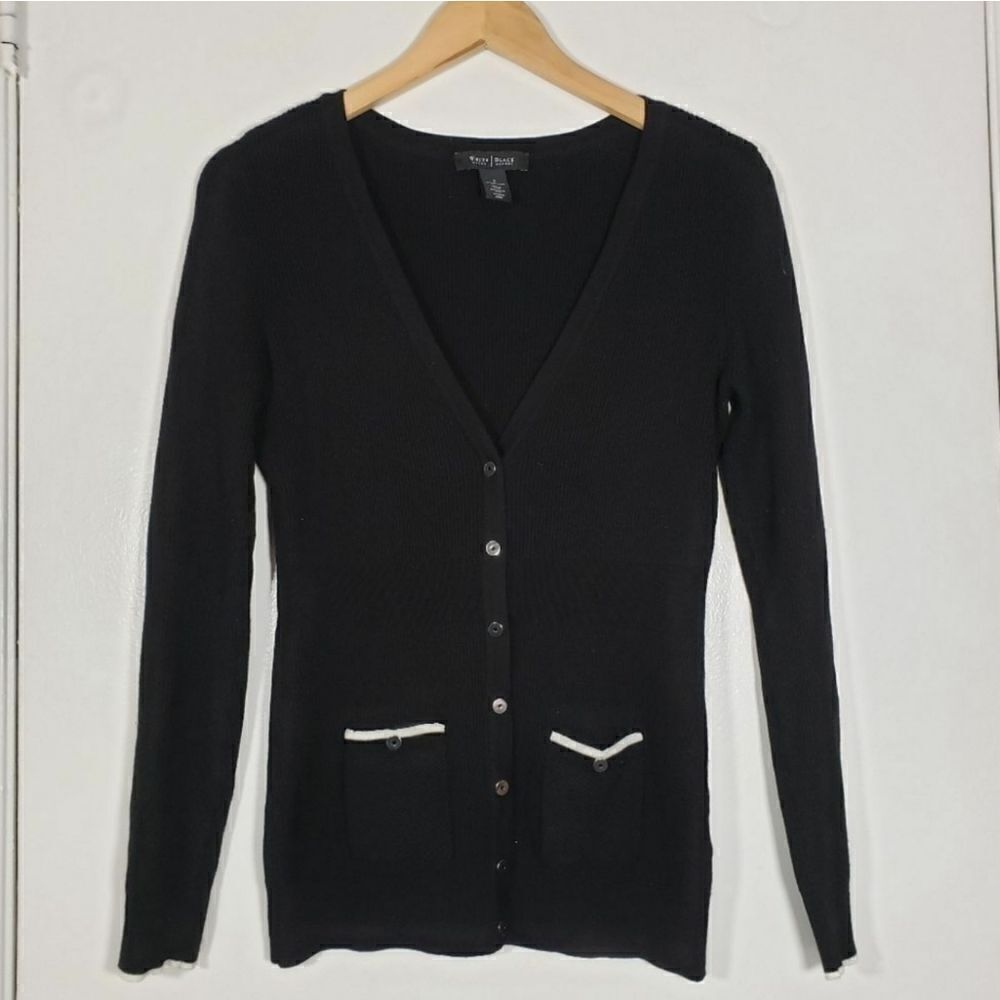 White House Black Market Preppy Business Casual Academia Cardigan Sweater Size S